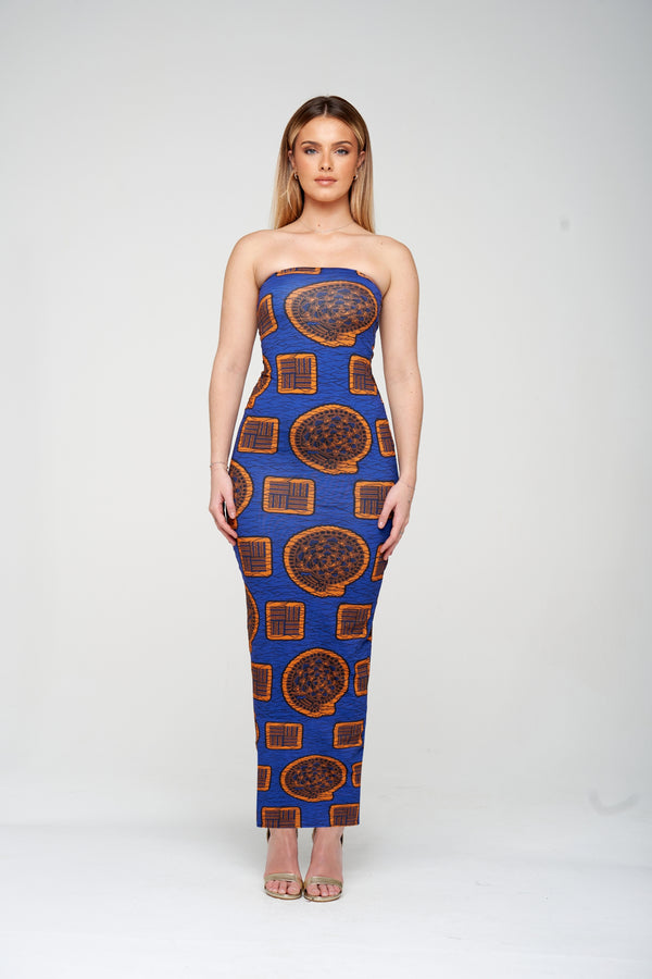 Robe tube longue - Indigo Royal